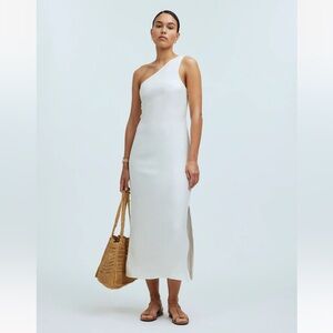 NWT - Madewell - Linen One-Shoulder Midi Dress